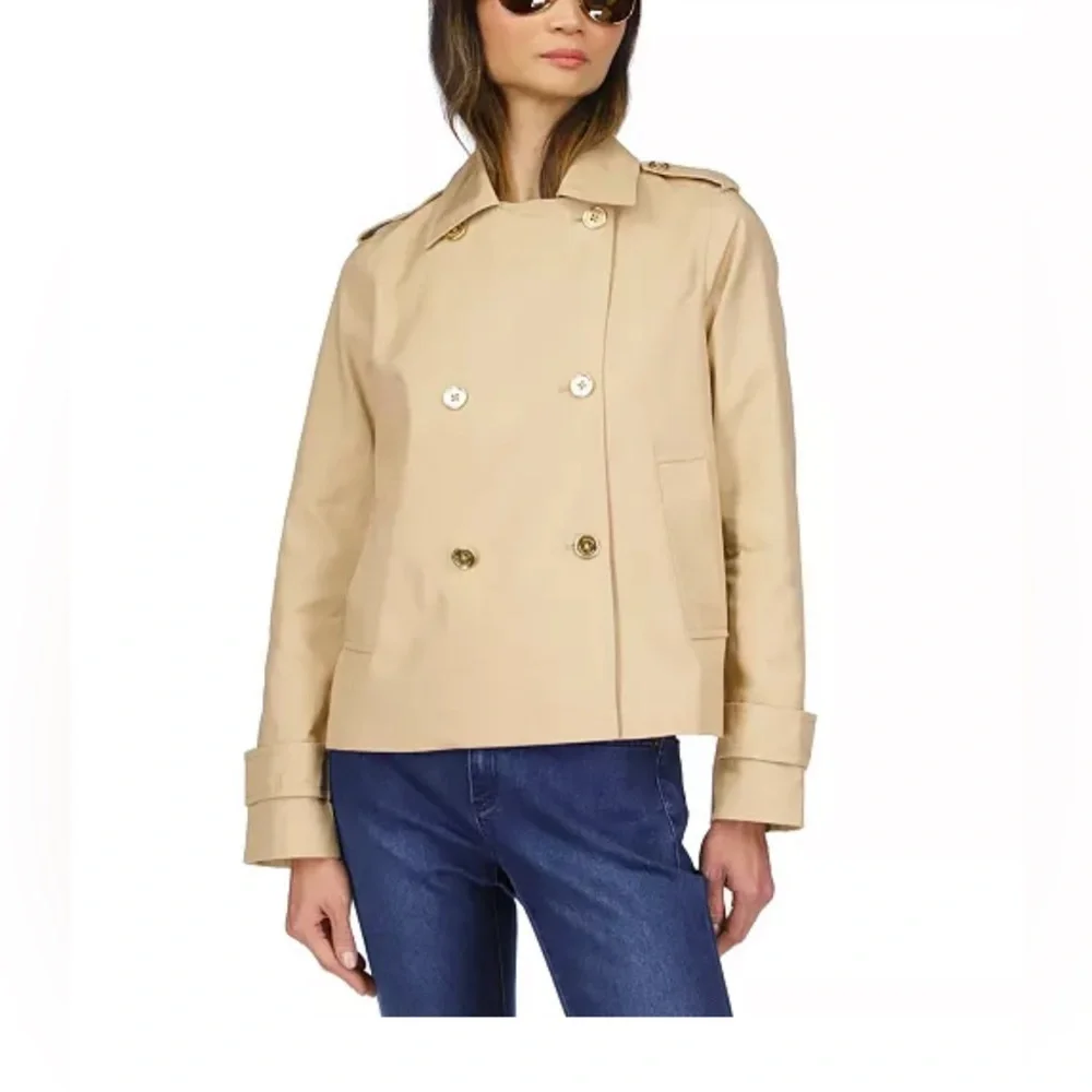 Michael Kors Womens Cotton Twill Cropped P Khaki - Picture 1 of 8